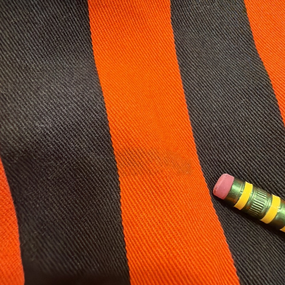 Game Bibs Adult Orange/Black College Stripes Overalls Large - Picture 6 of 14